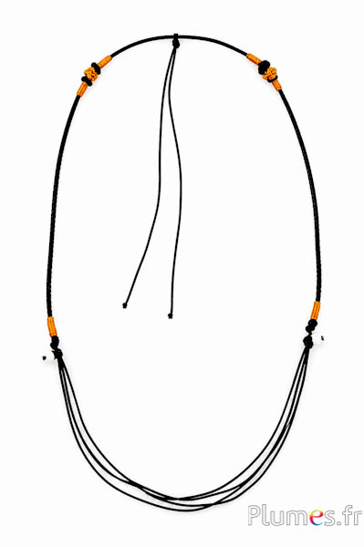 Collana con perle - lunghezza 65 cm - nero
